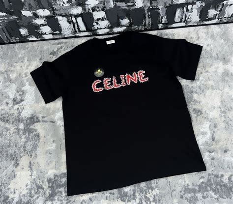 celine logo t-shirt|24s celine t shirt.